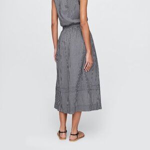 Gap × DÔEN Gingham Midi Skirt XL - White & Navy